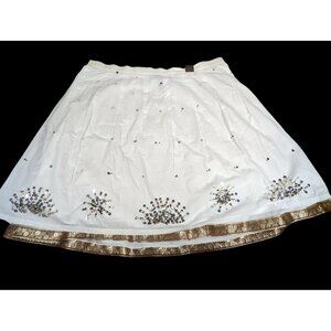 Venezia Womens Plus Boho Gypsy Skirt Cotton Sequins Holiday Fairy US/20 NWT